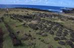 Ruínas das antigas civilizações de Rapa Nui (ou Ilha de Páscoa), território chileno no meio do Oceano Pacífico